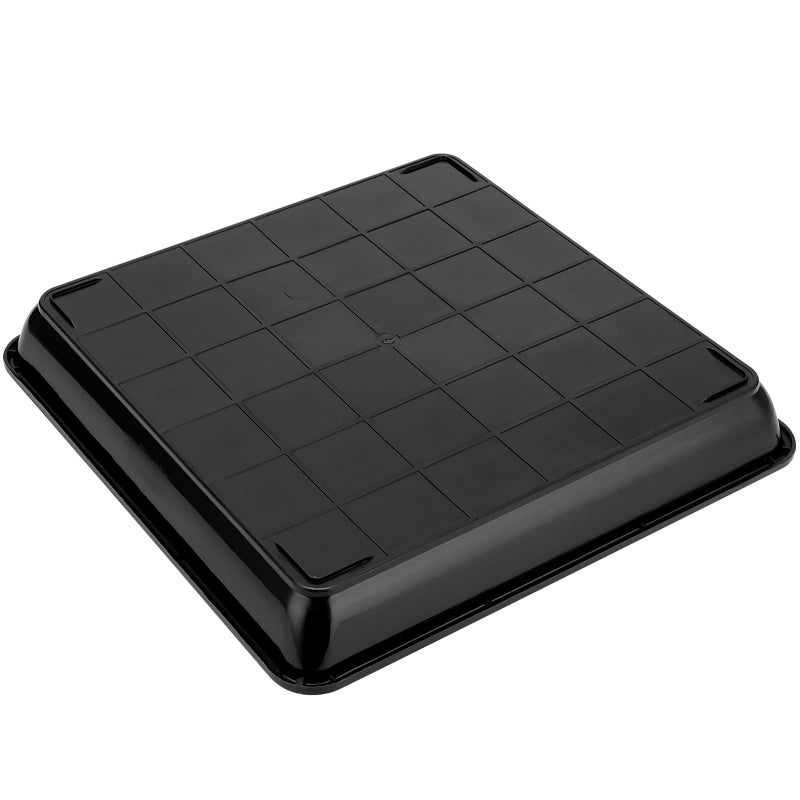 JOIKIT 15 PCS 10 x 10 Inch Square Plant Saucer, Plastic Plant Saucer Drip Tray, Square Flower Pot Tray for Indoors and Outdoor Plant Pots, 1.38 Inch Deep, Black - Image 4